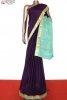 Contrast Classic Pure Mysore Crepe Silk Saree